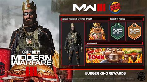 burger king mwiii|mw3 burger town king code.